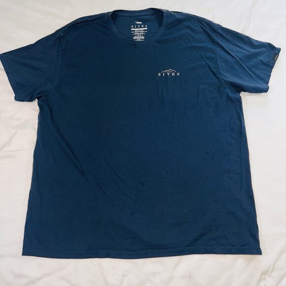 Sitka Elevation T-Shirt Men Size XXL Navy Blue Short Sleeve 100% Cotton Outdoor - Picture 1 of 10